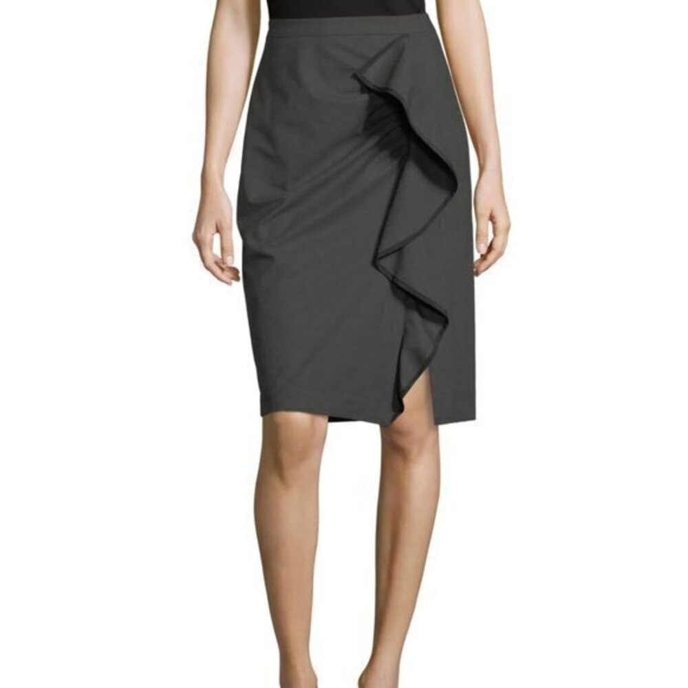 NANETTE LEPORE Carley Pencil Skirt w/ Ruffled Frill NWT